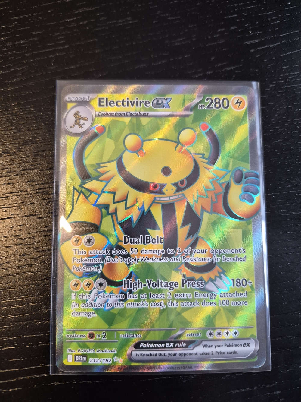 Pokemon Electivire ex Holographic Yellow Green Lightning Card